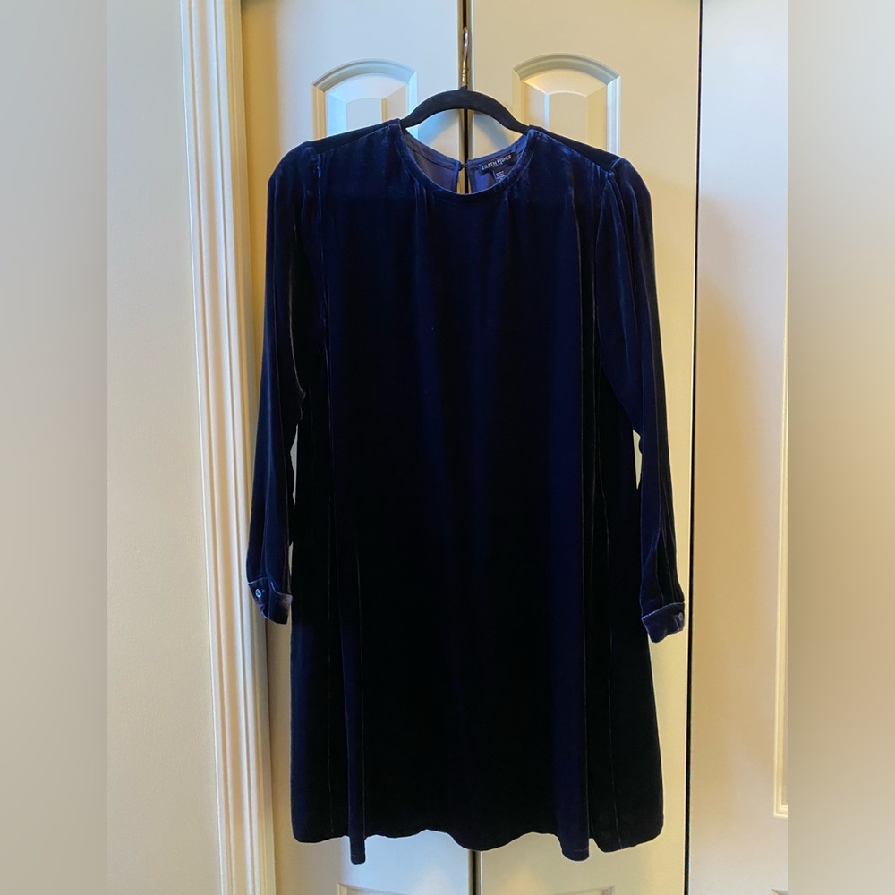Eileen Fisher Midnight Blue Long Sleeve Dress